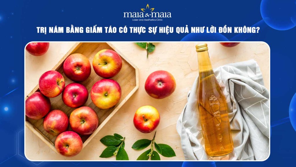 trị nám bằng giấm táo
