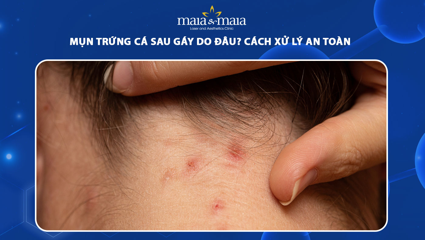mụn trứng cá sau gáy