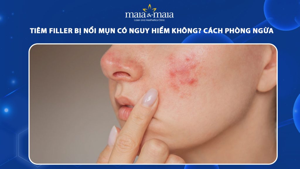 Tiêm filler bị nổi mụn có được nặn không? Cách xử lý phù hợp 1 tiêm filler bị nổi mụn
