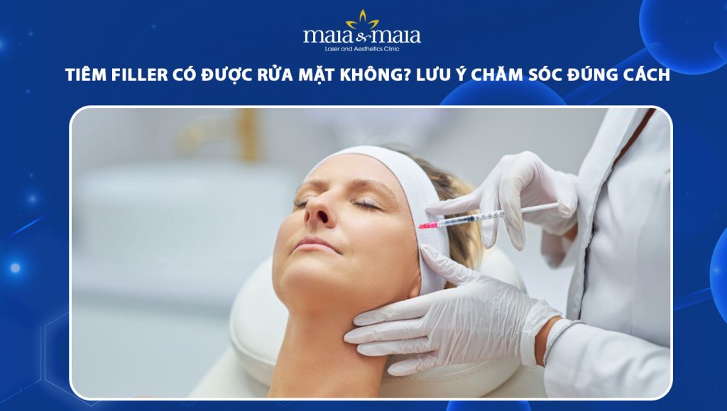 tiêm filler co duoc rua mat khong