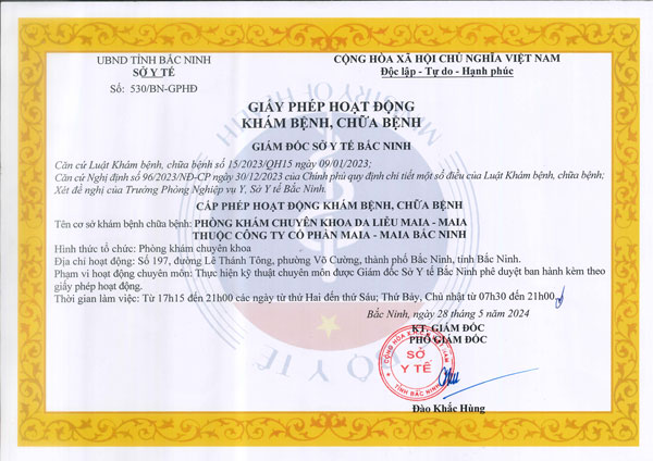 giấy phép hoạt động phòng khám