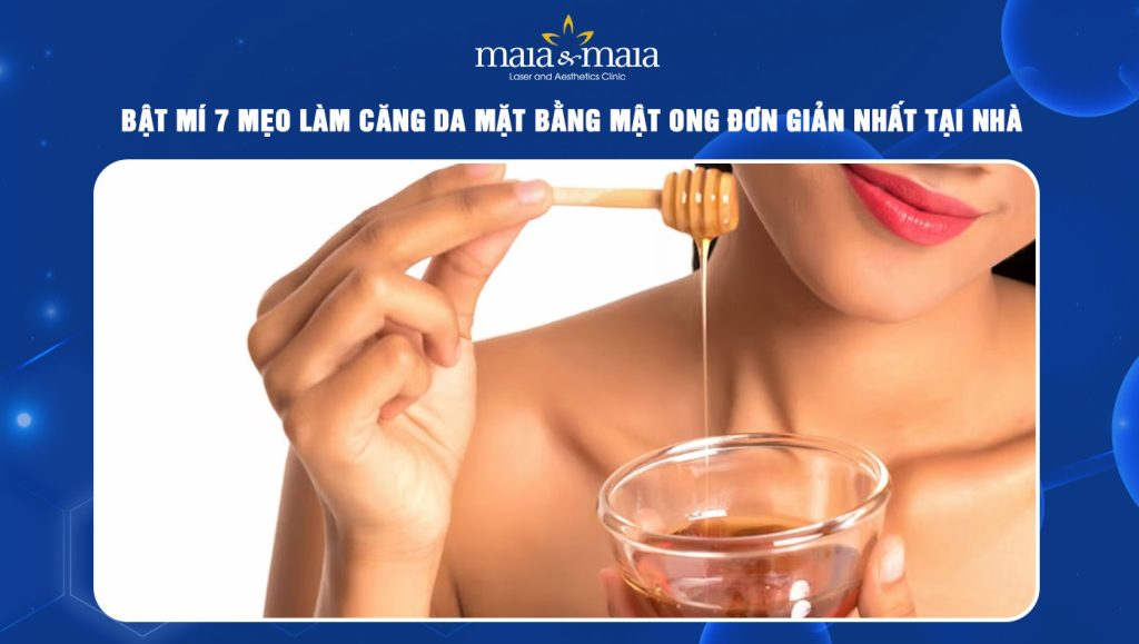 làm căng da mặt bằng mật ong