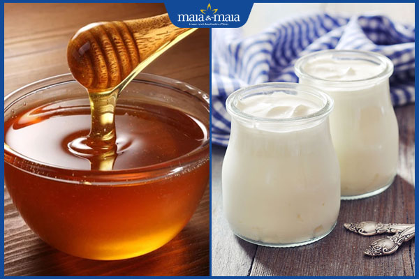mật ong và sữa chua