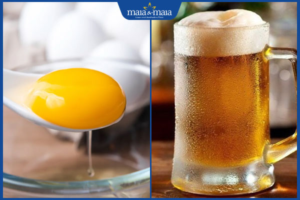 trứng gà và bia