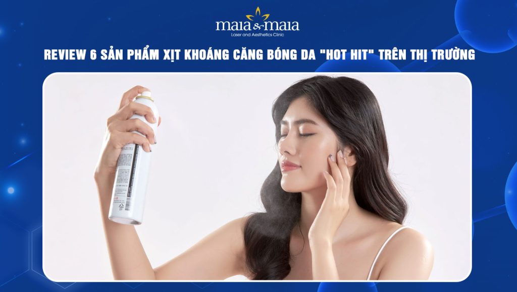 xịt khoáng căng bóng da
