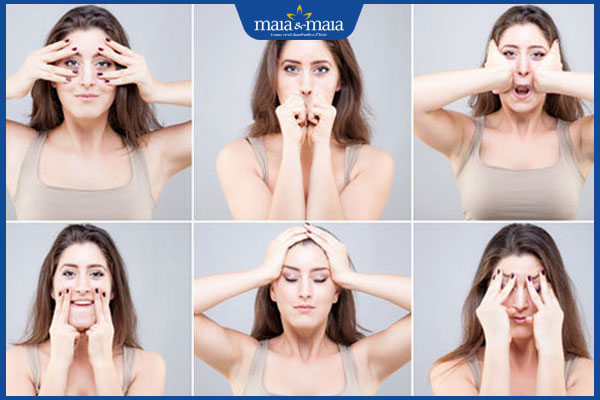 động tác yoga nâng cơ mặt