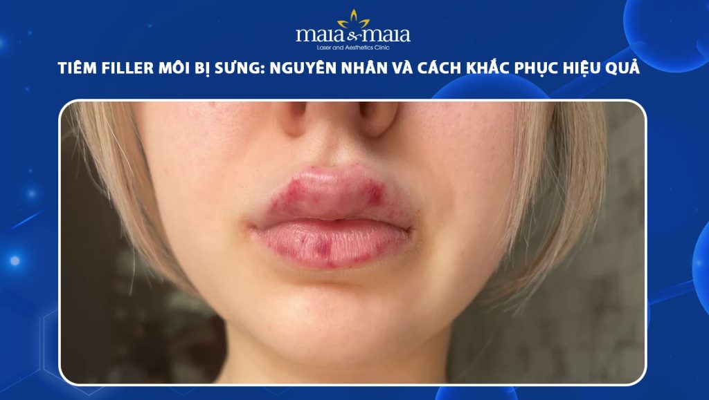 tiêm filler môi bị sưng