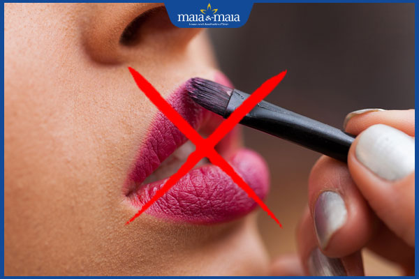 Tiêm filler môi kiêng gì? Bật mí cách giúp môi nhanh phục hồi 4 không dùng son môi