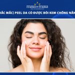 peel da có được bôi kem chống nắng không