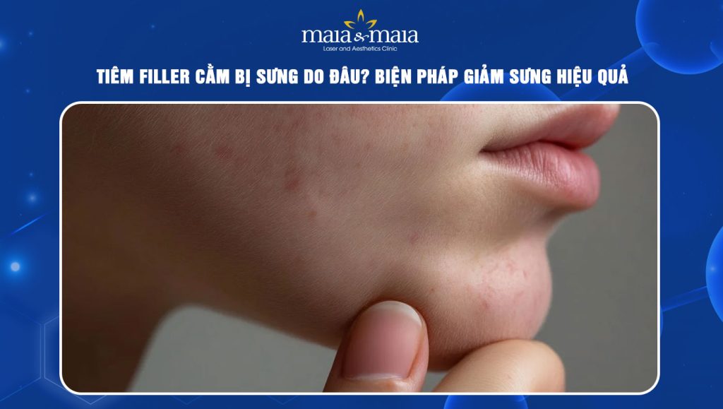 Tiêm filler cằm bị sưng