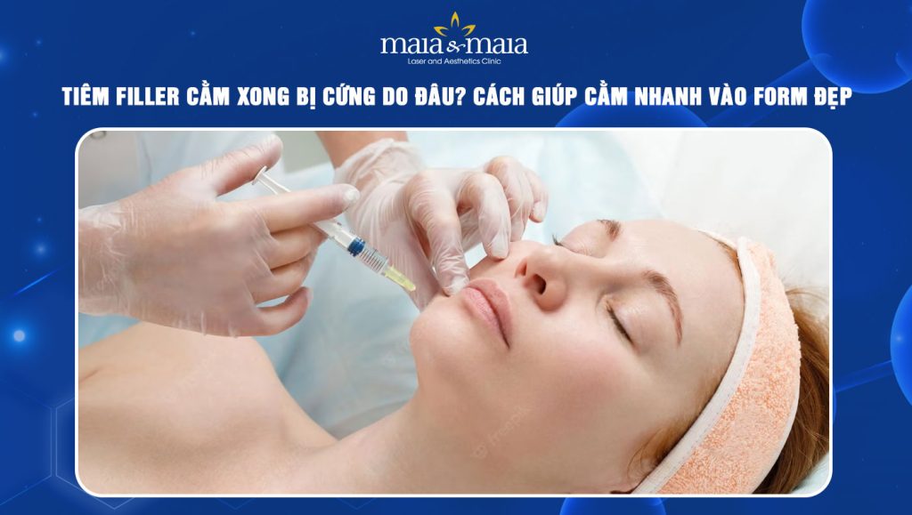 tiêm filler cằm xong bị cứng