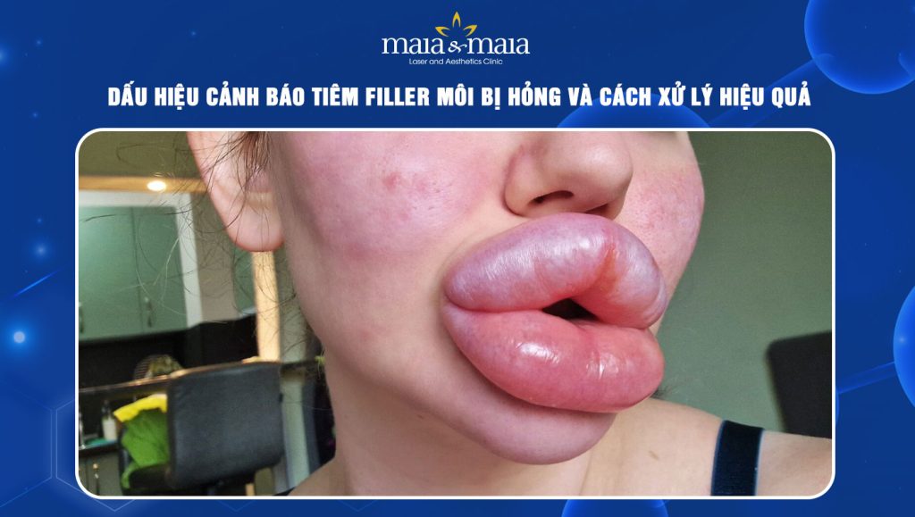 Tiêm filler môi bị hỏng