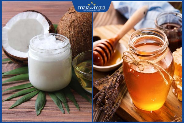 dầu dừa và mật ong