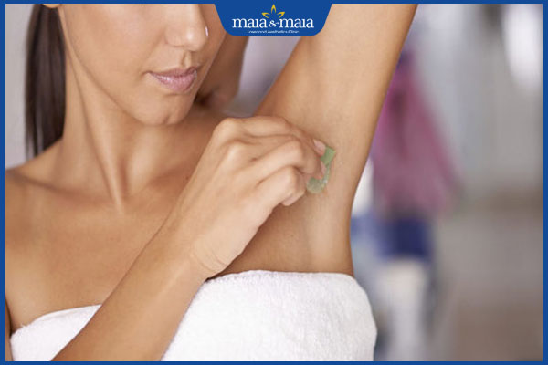 thoa nha đam vào nách