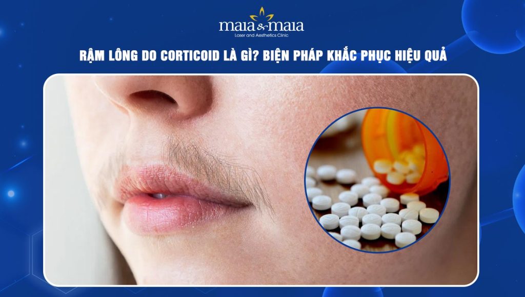rậm lông do corticoid