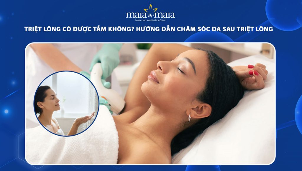 triệt lông có được tắm không