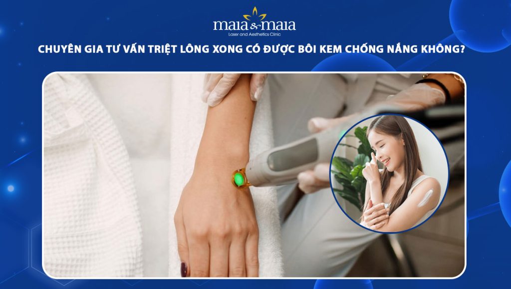 Chuyên gia tư vấn triệt lông xong có được bôi kem chống nắng không? 1 triệt lông xong có được bôi kem chống nắng không