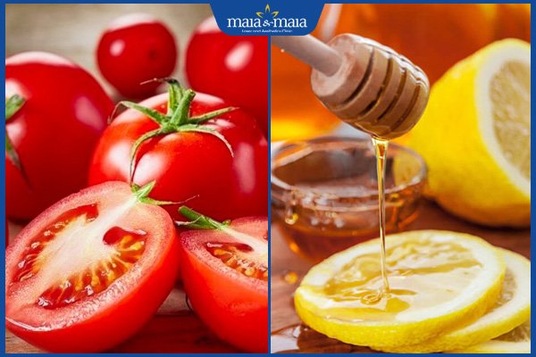 cà chua và mật ong chanh