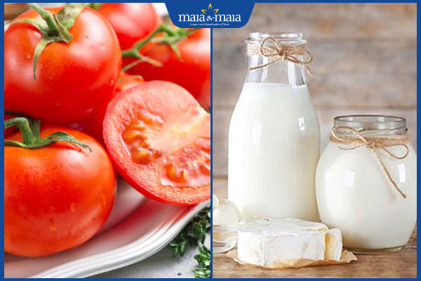 cà chua và sữa tươi 