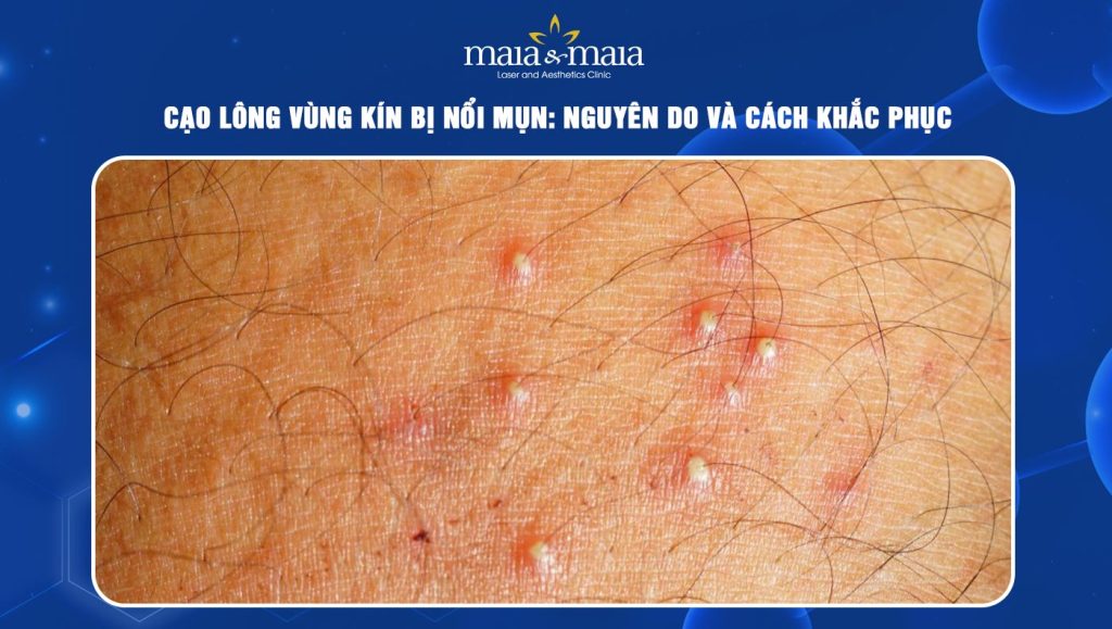 cạo lông vùng kín bị nổi mụn