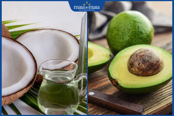 dầu dừa và bơ