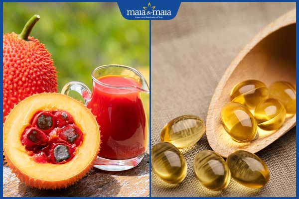 dầu gắc và vitamin e