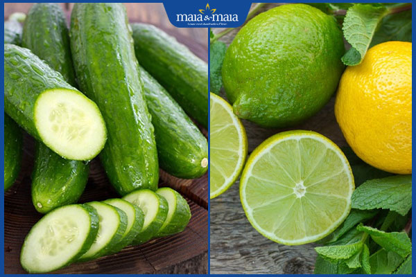 dưa leo và chanh