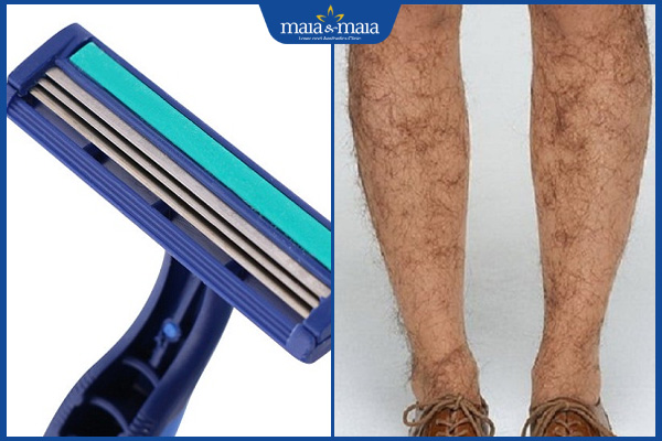 lông mọc rậm sau cạo