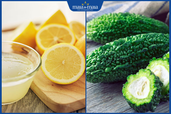 mặt nạ mướp đắng và chanh