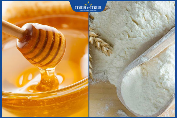 mật ong và bột mì