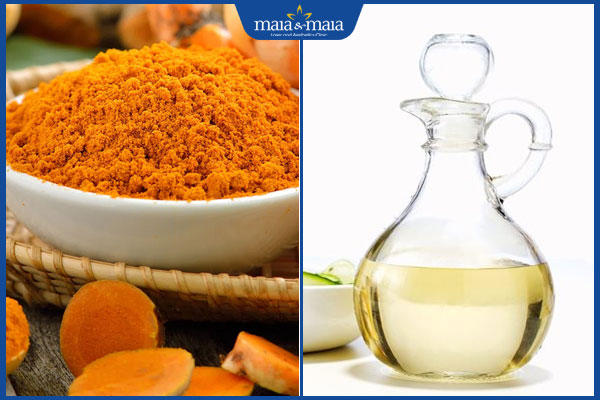 Nghệ tươi và giấm trắng