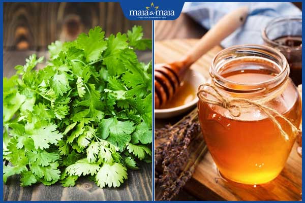 Hướng dẫn 4 cách trị nám bằng rau mùi an toàn tại nhà 3 Rau mùi và mật ong
