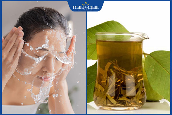 rửa mặt nước lá ổi