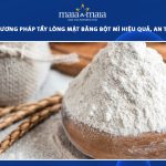tẩy lông mặt bằng bột mì