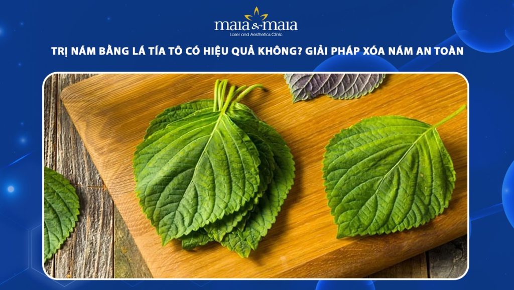 trị nám bằng lá tía tô
