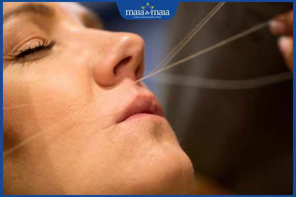 các bước tẩy ria mép bằng chỉ