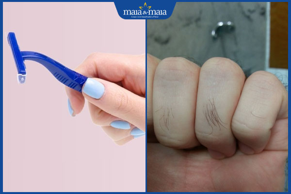 cạo lông ngón tay