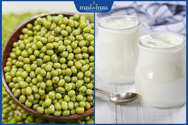 đậu xanh và sữa chua
