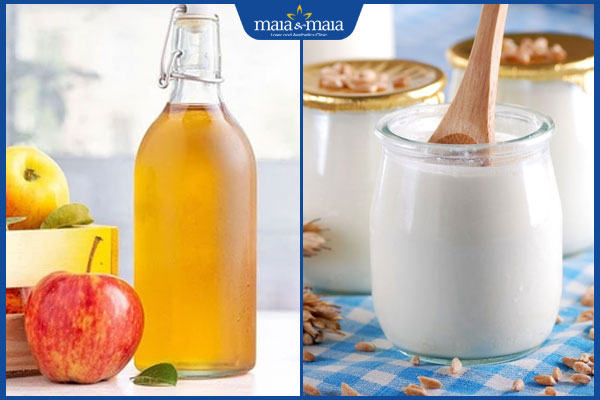 giấm táo và sữa chua