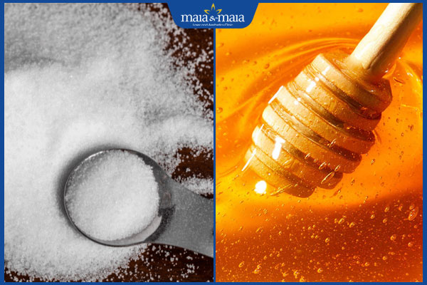 muối biển và mật ong