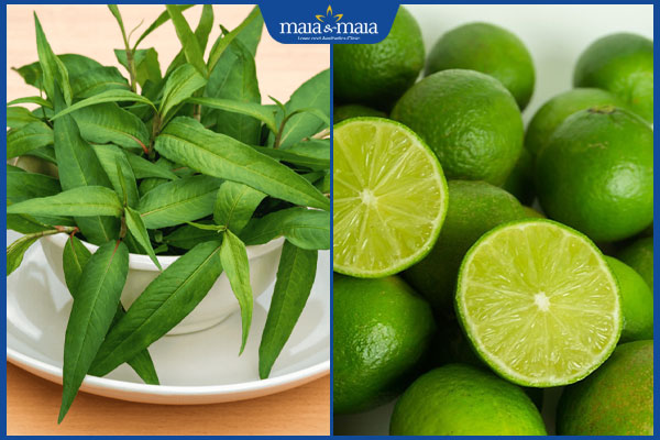 rau răm và chanh tươi