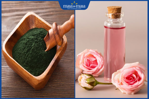 Gợi ý 6 cách trị nám bằng tảo xoắn, dưỡng da an toàn tại nhà 5 tảo xoắn và nước hoa hồng