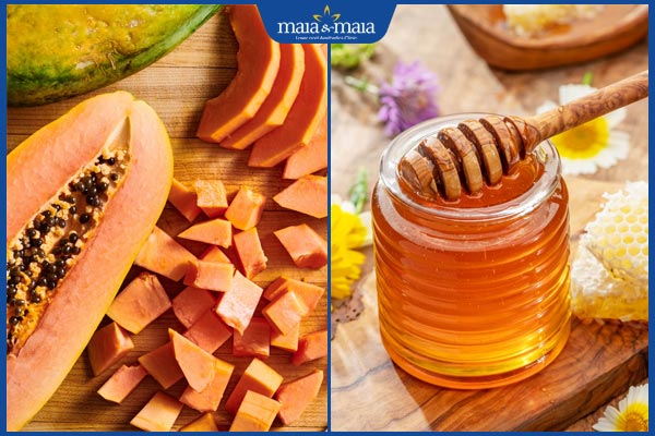 Hướng dẫn 6 cách trị sạm da bằng hoa quả đơn giản tại nhà 2 đu đủ và mật ong