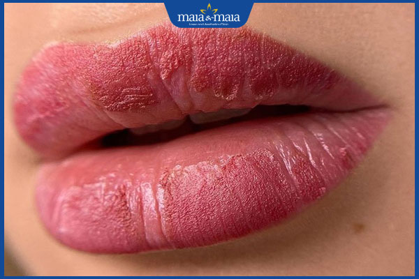 môi bong vảy tự nhiên