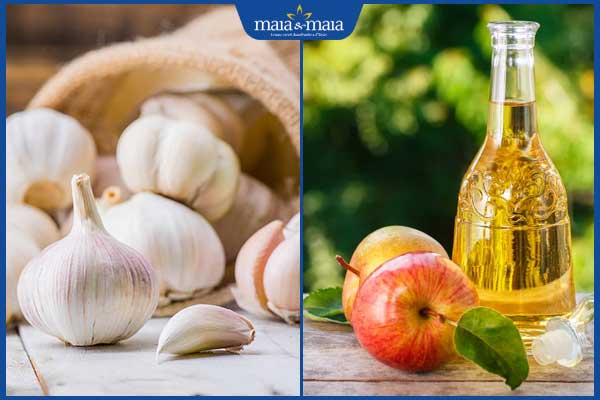 tỏi và giấm táo