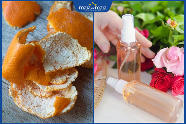 Hướng dẫn 6 cách trị sạm da bằng hoa quả đơn giản tại nhà 4 vỏ cam và nước hoa hồng
