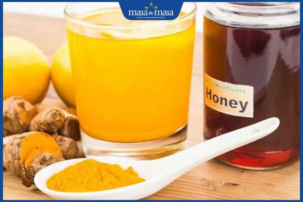 mật ong và nghệ