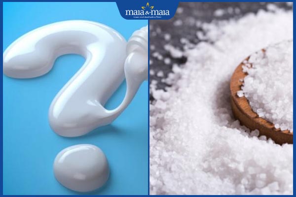 kem đánh răng và muối