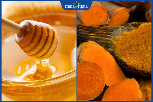 mật ong và nghệ