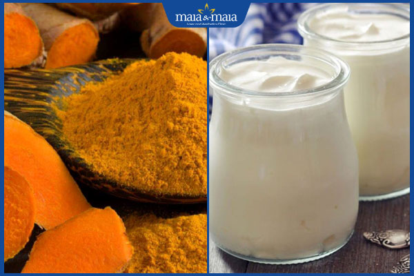 nghệ và sữa chua